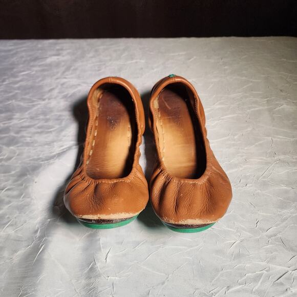 Tieks By Gavrieli Womens Size 9 Camel Leather Ballet Flats Teal Sole Balletcore - Picture 5 of 10